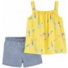 CARTER'S Set 2dielny tričko na ramienka, kraťasy Yellow Birds dievča 12m