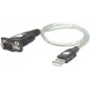THL Techly IDATA USB-SER-2T Transparentný kábel 0,45 m USB Type-A DB-9