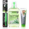 Biomed Gum Health Biomed Natural Whitening ústna voda 500 ml + Biomed Gum Health prírodná zubná pasta 100 g + Biomed Complex Toothbrush zubná kefka s aktívnym uhlím 1 ks
