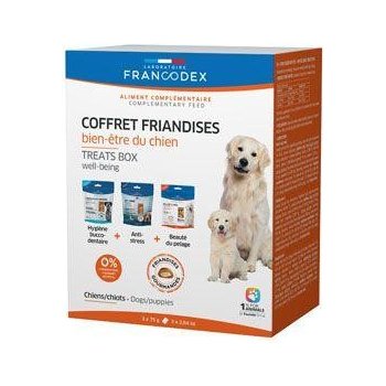 Francodex Pochoutka Box Well-being pro psy 3x75 g