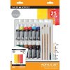 akrylové farby s príslušentstvom 25 ks v sade Daler Rowney simply