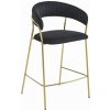 Barová stolička BADIA - čierny zamat / zlaté nohy x 1 9401 71 00 00