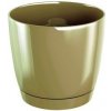 Prosperplast Kvetináč COUBI ROUND P s miskou káva s mliekom pr. 18 cm
