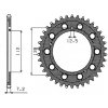 Oceľová rozeta pre sekundárne reťaze typu 525, SUNSTAR - Japonsko (47 zubov) M271-4015-47