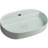 Isvea Infinity Oválne keramické umývadlo na dosku, 60x40 cm, matná zelená mint 10NF65060-2T