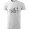 Medveď hory - Klasické pánske tričko vyššej gramáže - 2XL ( Biela )