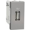 Unica - USB 2.0 nabíjací konektor, 1M, Aluminium