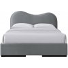 HALMAR Čalúnená posteľ Amber so zásuvkami 160x200 cm popolavo sivá