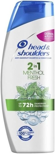Head & Shoulders Mentol Fresh Anti-Dandruff shampoo Šampón proti lupinám 2 v 1 360 ml
