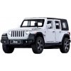 Jeep Wrangler Rubicon kovový model hračka na batérie svetla zvuk 1:32 Biela