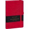 NOTIQUE Notes Červený, linajkový, 13 x 21 cm