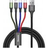 Baseus CA1T4-B01 Fast 4in1 Kabel Lightning, 2x USB-C, MicroUSB 3.5A 1.2m Black 6953156278493