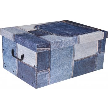 Home collection Úložné krabice se vzorem Patchwork 51x37x24cm jeansová od  5,84 € - Heureka.sk