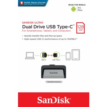 SanDisk Ultra Dual Drive Type-C 128GB SDDDC2-128G-G46 od 12,85 € -  Heureka.sk