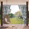 Hotový záves GARDEN 20 zelený / sivý - na priechodkách
