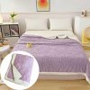 TiaHome Deka Flower luxury baranková z mikroplyšu fialová 150x200