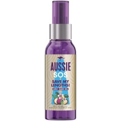 Aussie SOS Save My Lengths! 3in1 Hair Oil olej proti rozštiepeným končekom a na uľahčenie rozčesávania 100 ml pre ženy