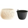 Prosperplast Kvetináč s vkladom SANDY BOWL krémový 29 cm