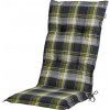 Livarno® Podsedák na kreslo s vysokým operadlom Valencia/Miami (károvaná/zelená) (100400784)