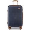 Cestovný ABS+PC kufor Kono - navy-hnedý - 56L