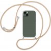 SES Priehľadný silikónový so šnúrkou na krk pre Realme 8 4G - zlatá 14132