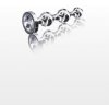 ToyJoy Anal Play Diamond Star Beads Small, kovový análny kolík 10,4 x 1,7–2,3 cm