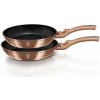 Sada pánví BERLINGERHAUS Pánev s mramorovým povrchem sada 2 ks Rosegold Metallic Line (BH-1611)