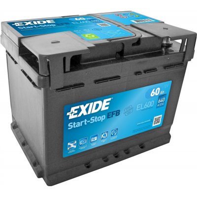 EL604 (005EFB) EXIDE EL604 Start-Stop Batteria 12V 60Ah 520A B0 D23 Batteria  EFB