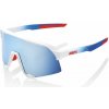 Okuliare 100% S3 - Total Energies Team Matte White / Metallic Blue - HiPER Blue Multilayer Mirror Lens