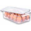 VILDE Úložný box na vajíčka, organizér na 15ks vajec, akryl transparentný