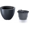 Kvetináč HEOS s vložkou 39,5 cm - farba: antracitová - vrstva - antracit - Prosperplast
