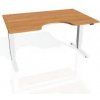 Pracovný stôl Motion Ergo, ZO, 3S, 140x61-128,x90 cm, jelša/biela