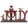 Clayre & Eef Vianočná dekorácia socha Luskáčik s nápisom Jolly - 18*4*11 cm - Clayre & Eef