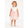 Fashionkids Dievčenské spoločenské šaty s tylovou sukňou – ružovo-biele Farba: Ružová, Veľkosť: 98
