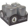 Bispol Adventné sviečky metalické strieborné 4ks
