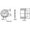 Poistný krúžok do diery DIN 472 - 105 mm nerez A1