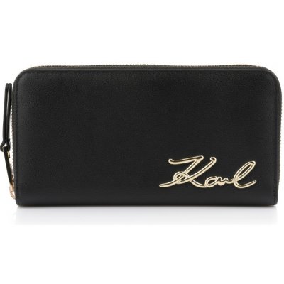 Karl Lagerfeld peňaženka K/SIGNATURE 2.0 CONT ZIP WLLT čierna