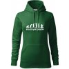 Evolúcia airsoft - Mikina dámská Cape s kapucí - XL ( Fľaškovozelená )