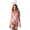 Sexy kostým Obsessive Bunny L/XL, dámsky erotický set – ružový zajačik