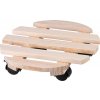 Slovakia Trend Strend Pro 255621 - Podstavec, 30x7 cm, pod kvetináč, na kolieskach, stojan, max. 50 kg, drevo, okrúhly