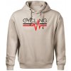 Cycling ekg - Oversized mikina pánska Moon - kratšia + širšia - 2XL ( Ľadovo sivá )