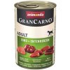 Animonda GRANCARNO dog adult hovädzie a kačacie srdiečka konzerva 6x 800 g