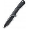 CIVIVI C23010-1 Mini Elementum pevný nôž na krk 5,7 cm, celočierna, G10, puzdro kydex s retiazkou