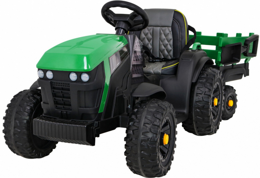 Mamido elektrický traktor MaDe s prívesom zelená