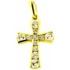 Zlatý prívesok krížik 8027 (585/1000) 0.95 g
