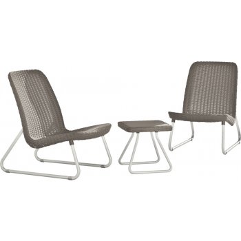 ALLIBERT RIO PATIO SET cappuccino