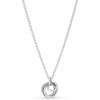Pandora Nežný strieborný náhrdelník Kruhy so zirkónmi 391455C01-60