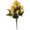 Ľalia kytica x12 žltá 50cm umelá