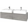 Dreja Kúpeľňová skrinka MODULE SZZ12 140 umývadlo Kube - D01 Betón / D01 Betón