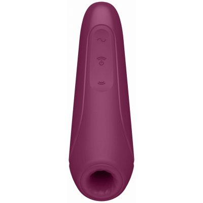 Satisfyer Curvy 1+ - nabíjací, vodotesný smart vibrátor na stimuláciu klitorisu (červená ruža)